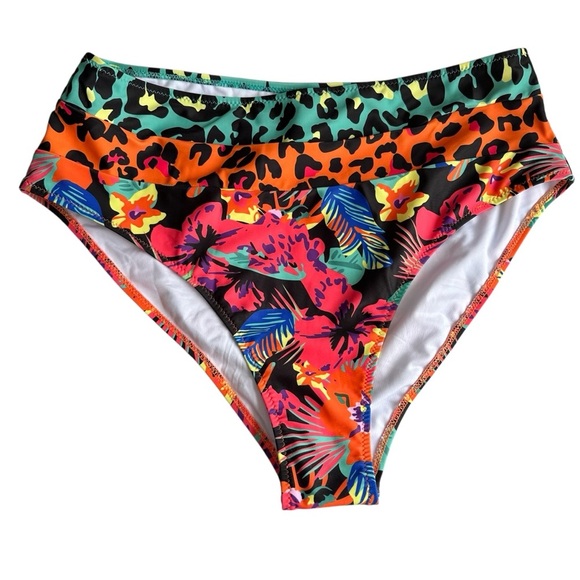 Hilinker Women’s High-Waisted Bikini Cut-Out Sports Crop Top Swimsuit Set, XL - Picture 10 of 14